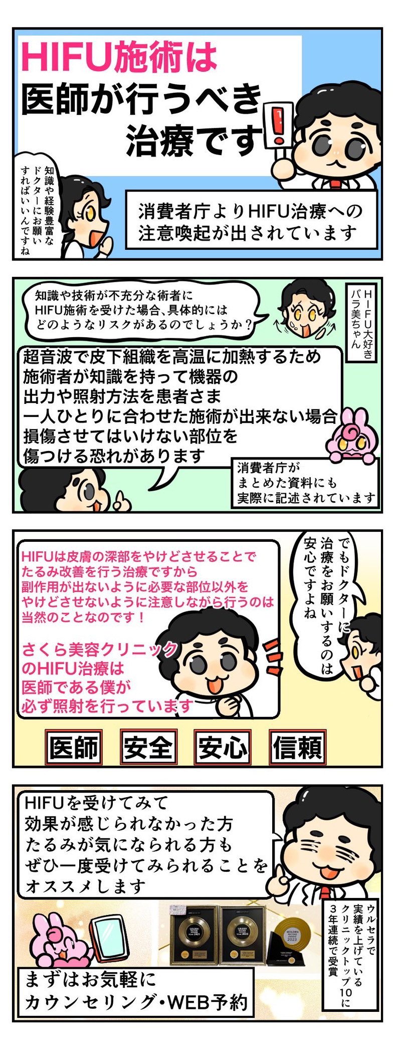 安全にHIFU治療を受けるタメにはどうしたらいいの？