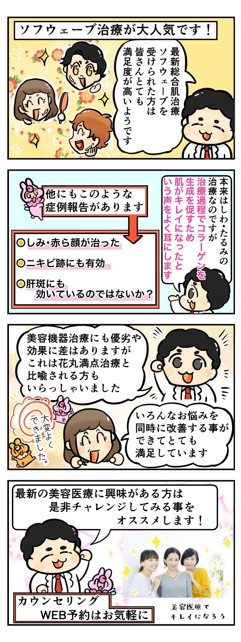 最新総合肌治療ソフウェーブは花丸満点治療！？