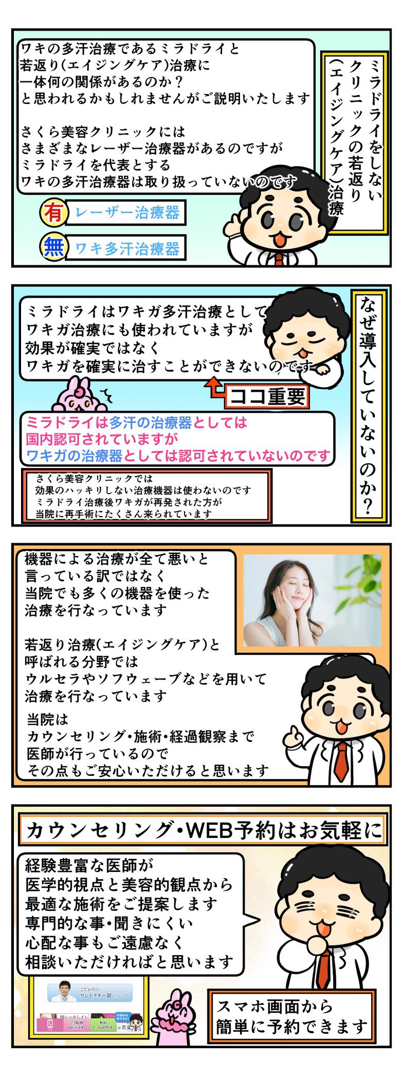 ミラドライをしないクリニックの若返り（エイジングケア）治療